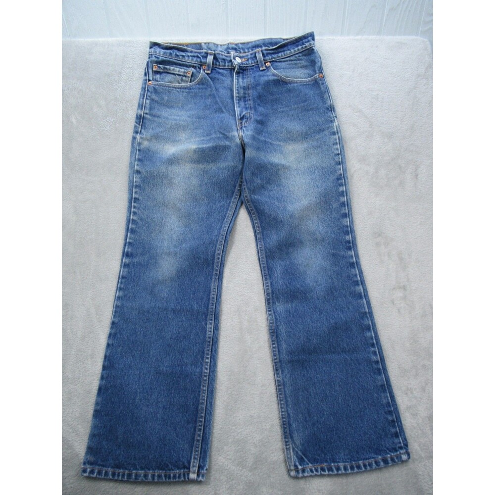 Vintage Levis 517 Jeans Mens 34x30 (Fits 32x28) Blue Denim Bootcut Made In USA